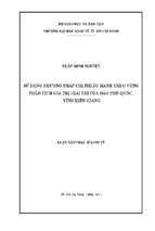 Sử dụng phương pháp chi phí du hành theo vùng phân tích giá trị giải trí của đảo phú quốc  kiên giang