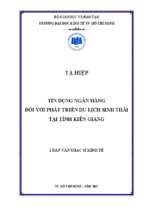 Tín dụng ngân hàng đối với phát triển du lịch sinh thái tại tỉnh kiên giang