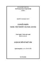 Cái ngẫu nhiên trong tiểu thuyết của paul auster