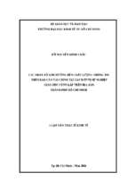 Các nhân tố ảnh hưởng đến chất lượng thông tin trên báo cáo tài chính tại các đơn vị sự nghiệp giáo dục công lâp trên địa bàn thành phố hồ chí minh