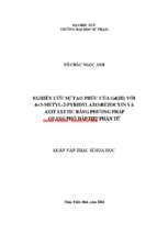 Nghiên cứu sự tạo phức của gd(iii) với 4 (3 metyl 2 pyridylazo)rezocxin và axit axetic bằng phương pháp quang phổ hấp thụ phân tử (tt)