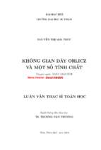 Không gian dãy orlicz và một số tính chất (tt)