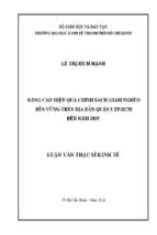 Nâng cao hiệu quả chính sách giảm nghèo bền vững trên địa bàn q.5 thành phố hồ chí minh đến năm 2025