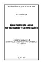 đảng bộ tỉnh bình dương lãnh đạo phát triển công nghiệp từ năm 1997 đến năm 2015 (tt)