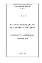 Xây dựng website quản lý trường thpt cao bá quát (2014)