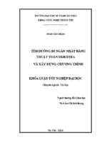 Tìm đường đi ngắn nhất bằng thuật toán dijkstra và xây dựng chương trình (2014)