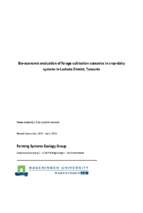 Bio economic evaluation of forage cultivation scenarios in crop dairy systems in lushoto district, tanzania. farming systems ecology