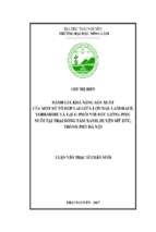 đánh giá khả năng sản xuất của một số tổ hợp lai giữa lợn nái  landrace, yorkshire và f1(ly) phối với đực giống pidu nuôi tại trại đồng tâm xanh, huyện mỹ đức, thành phố hà nội