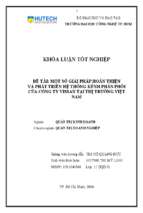 Một số phương pháp hoàn thiện và phát triển hệ thống kênh phân phối của công ty vissan tại thị trường việt nam