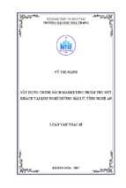 Xây dựng chính sách marketing nhằm thu hút khách tại khu nghỉ dưỡng bãi lữ, tỉnh nghệ an