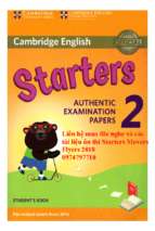 Cambridge starters 2 2018