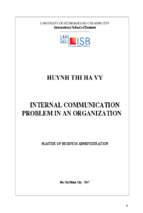 Nternal communication problem in an organization