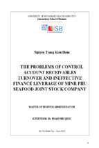 The problems of control account receivables turnover and ineffective finance leverage of minh phu seafood joint stock company