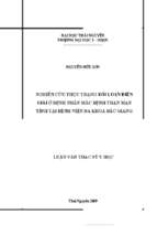 Nghiên cứu thực trạng rối loạn điện giải ở bệnh nhân mắc bệnh thận mạn tính tại bệnh viện đa khoa bắc giang