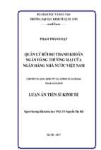 Quản lý rủi ro thanh khoản ngân hàng thương mại của ngân hàng nhà nước việt nam