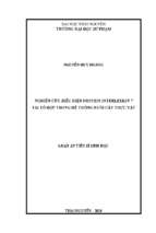 Nghiên cứu biểu hiện protein interleukin 7 tái tổ hợp trong hệ thống nuôi cấy thực vật