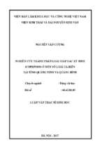 Nghiên cứu thành phần loài giáp xác ký sinh (copepods) ở một số loài cá biển tại tỉnh quảng ninh và quảng bình