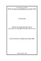 Nghiên cứu trích chọn đặc trưng ứng dụng cho tìm kiếm từ trong ảnh tài liệu