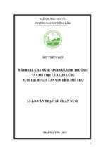 đánh giá khả năng sinh sản, sinh trưởng và cho thịt của lợn lửng nuôi tại huyện tân sơn tỉnh phú thọ