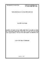 Nghiên cứu một số đặc điểm sinh thái và đánh giá hiệu quả biện pháp phun hóa chất tồn lưu đối với loài muỗi aedes aegypti linnaeus, 1762 tại tỉnh tiền giang và tỉnh phú yên