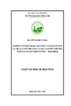 Nghiên cứu khả năng sản xuất của hai tổ hợp lai ri x lương phượng và mía x lương phượng nuôi tại huyện kiến xương   thái bình