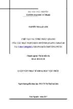 Chế tạo và tính chất quang các hạt nano keo huỳnh quang cdse cds và cdse cds sio2 trong môi trường nước