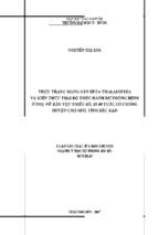 Thực trạng mang gen beta thalassemia và kiến thức thái độ thực hành dự phòng bệnh ở phụ nữ dân tộc thiểu số, 15 49 tuổi, có chồng huyện chợ mới, tỉnh bắc kạn