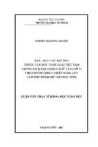 Dạy học các bài thơ thuộc văn học trung đại việt nam trong sách giáo khoa ngữ văn lớp 11 theo hướng phát triển năng lực cảm thụ thẩm mỹ cho học sinh