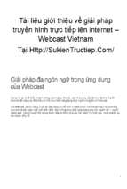 Giải pháp truyền hình trực tiếp lên internet - Webcast Vietnam - Livestream Multi Point