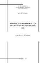 Vận dụng phép đếm nâng cao vào giải một số bài toán thi học sinh giỏi