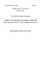 Nghiên cứu đặc điểm bệnh thalassemia tại khoa nhi bệnh viện tỉnh đăklăk từ tháng 1 2006 đến tháng 12 2010