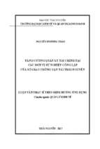Tăng cường quản lý tài chính tại các đơn vị sự nghiệp công lập của sở giao thông vận tải thái nguyên