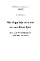 Tìm hiểu về một số quy luật phân phối xác suất thông dụng (2014)