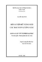 Rèn luyện kỹ năng giải các bài toán lượng giác (2014)