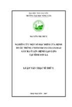 Nghiên cứu một số đặc điểm của bệnh do ấu trùng Cysticercus cellulosae gây ra ở lợn (bệnh gạo lợn) tại tỉnh Sơn La (Luận văn thạc sĩ)