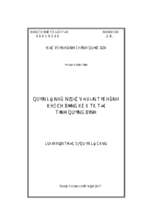 Quản lý nhà nước về vận tải hành khách bằng xe ô tô tại tỉnh Quảng Bình (Luận văn thạc sĩ)