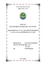 đánh giá hiệu quả của các công thức bón phân đối với cây khoai sọ tím tại trường đại học tây bắc