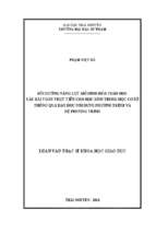 Bồi dưỡng năng lực mô hình hóa toán học các bài toán thực tiễn cho học sinh trung học cơ sở thông qua dạy học nội dung phương trình và hệ phương trình