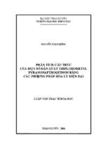 Phân tích cấu trúc của một số dẫn xuất triflorometyl pyranonapthoquinon bằng các phương pháp hóa lý hiện đại