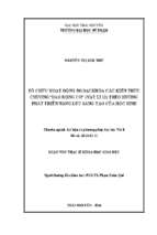 Tổ chức hoạt động ngoại khóa các kiến thức chương dao động cơ (vật lí 12) theo hướng phát triển năng lực sáng tạo của học sinh