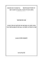 Vai trò vốn con người đối với việc nâng cao chất lượng tăng trưởng kinh tế việt nam cách tiếp cận vĩ mô và vi mô