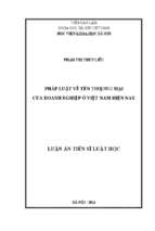 Pháp luật về tên thương mại của doanh nghiệp ở việt nam hiện nay