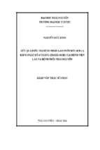 Kết quả điều trị bệnh nhân lao phổi mới afb(+) bằng phác đồ 6 tháng (2rhze 4rhe) tại bệnh viện lao và bệnh phổi thái nguyên