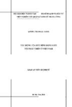 Tác động của bất bình đẳng giới tới phát triển ở việt nam