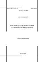 Tăng cường quản trị rủi ro tài chính các doanh nghiệp dược ở việt nam