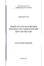 Nghiên cứu xây dựng mô hình hoạt động của tập đoàn dầu khí quốc gia việt nam
