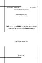 Pháp luật về điều kiện thương mại chung   những vấn đề lý luận và thực tiễn