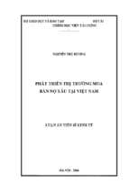 Phát triển thị trường mua bán nợ xấu tại việt nam