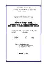 Xếp hạng tín dụng nội bộ theo phân khúc thị trường tại ngân hàng nông nghiệp và phát triển nông thôn việt nam