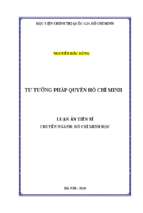 Luận án tiến sĩ tư tưởng pháp quyền hồ chí minh